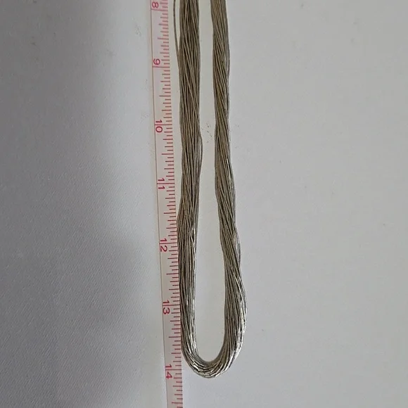 Vintage Navajo Liquid Sterling Silver 30 Strand Necklace 28" - Picture 6 of 9